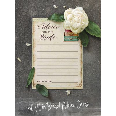 Cartões Quadrados em Branco para Chá Nupcial e Despedida de Solteira, Preenchíveis, 50 Unidades para Jogo de Viagem - Inkdotpot 12,7 Cm × 17,78 Cm / Amarelo - Ele Disse, Ela Disse
