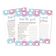 Conjunto Donuts para Chá de Bebê com 50 Cartões Alfabeto ABC Ele ou Ela - Inkdotpot 12,7 Cm × 17,78 Cm / Branco - Encontre o Convidado