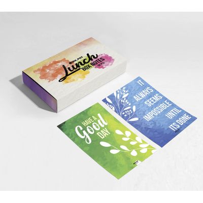 Bilhetes de Lancheira Divertidos para Marido/Namorado, Cartões Românticos para Adultos, Pacote com 36, Sortidos (Aquarela) - Inkdotpot 8,89 Cm × 6,35 Cm / Multicolorido