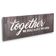 Arte Decorativa em Tela Esticada com Frases 'Juntos Construímos uma Vida que Amamos' Placa Rústica Falsa Estilo Fazenda - Inkdotpot 15,24 Cm × 43,18 Cm / Cinza
