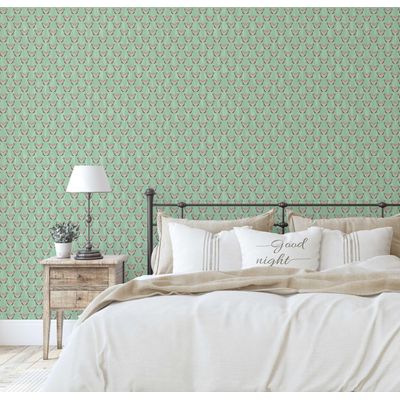 Papel de Parede com Borboletas Verdes, Autoadesivo - Decoração DIY Fácil para Quarto Infantil e Sala de Brinquedos - S4Sassy 63,5 cm (L) × 914,4 cm (C) / Verde - Vinil Liso