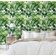 Papel de Parede Monocromático de Folhas Tropicais Verde, Vinil Autoadesivo, Revestimento Decorativo DIY para Quarto e Sala - S4Sassy 63,5 cm (L) × 609,6 cm (C) / Verde - Vinil Liso