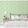 Papel Vinílico Autoadesivo Impermeável Estampa Chic de Pássaros e Corais Verde Removível para Quartos, Inquilinos e Armários - S4Sassy 63,5 cm (L) × 152,4 cm (C) / Verde - Vinil Texturizado