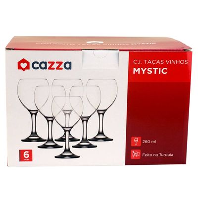 Conjunto com 6 Taças Vinho 260ml Mystic CV244246 Cazza