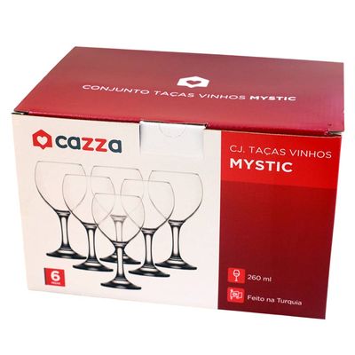 Conjunto com 6 Taças Vinho 260ml Mystic CV244246 Cazza
