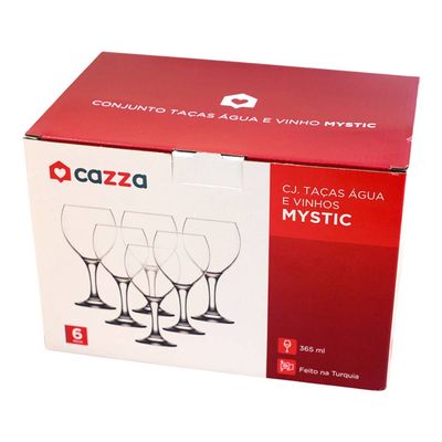 Conjunto com 6 Taças Água 365ml Mystic CV244247 Cazza