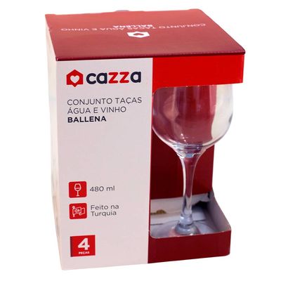 Conjunto de Tacas 4Pcs Agua 480Ml Ballena Cazza