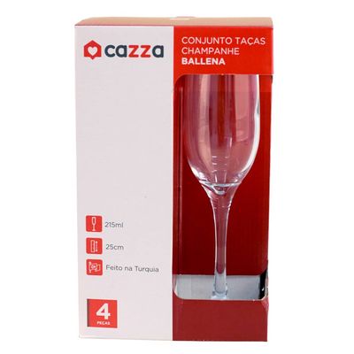 Conjunto de Tacas 4Pcs Champ 215Ml Ballena Cazza