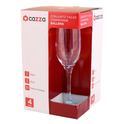 Conjunto de Tacas 4Pcs Champ 215Ml Ballena Cazza