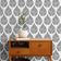 Papel de Parede Autoadesivo com Samambaias, Vinil Impermeável Cinza, Removível, para Inquilinos, Quarto/Sala de Jantar - S4Sassy 63,5 cm (L) × 152,4 cm (C) / Cinza - Vinil Texturizado