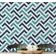 Papel de Parede Autoadesivo Estampa Zigzag Labirinto Verde, Vinílico Removível para Parede de Entrada, Solução Fácil de Decoração - S4sassy 63,5 cm (L) × 914,4 cm (C) / Verde - Vinil Texturizado