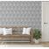 Papel de Parede Autoadesivo Estampa Floral Snowdrop Branca, Vinil Impermeável Removível Cinza para Quarto e Sala de Jantar - S4sassy 63,5 cm (L) × 152,4 cm (C) / Cinza - Vinil Liso
