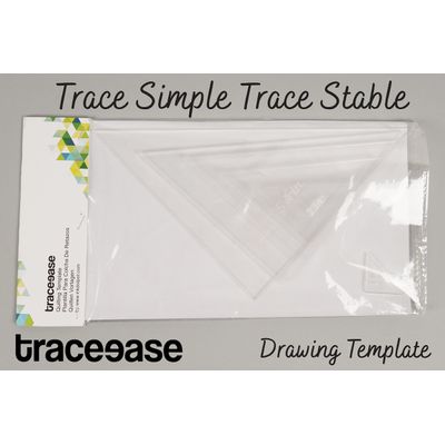 Conjunto com 6 Moldes Geométricos de Triângulo Retângulo 2,5/5/7,5/10/12,5/15 cm Régua-Estêncil para Medições 0,3 cm Espessura - Traceease Amarelo