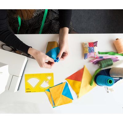 Kit 6 Peças de Estênceis de Patchwork, Régua para Máquina de Costura DIY, Ferramentas de Patchwork para Escritório e Escola - Traceease Amarelo
