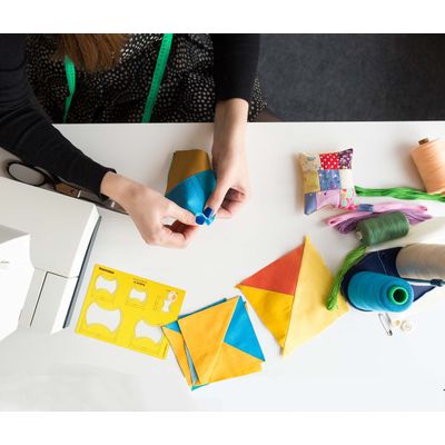Kit 6 Peças de Estênceis de Patchwork, Régua para Máquina de Costura DIY, Ferramentas de Patchwork para Escritório e Escola - Traceease Amarelo