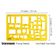 Traceease Estêncil Arquitetônico para Casas com Recortes de Mobiliário e Símbolos, Ferramenta Profissional, 25,4 cm x 15,2 cm - IBA Crafts Amarelo