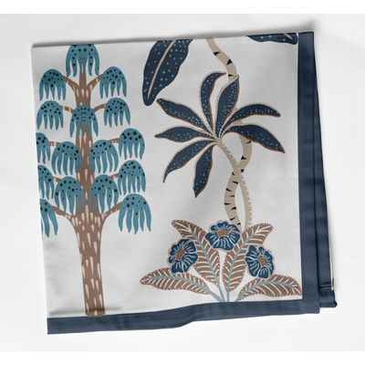 Guardanapos Brancos de Sarja de Algodão 51 cm, Conjunto de 12, Design Tropical, Tecido Grosso, Absorventes, Laváveis à Máquina - Vargottam 50,8 Cm × 50,8 Cm – Pacote Com 12 Peças / Branco