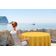 Toalha de Mesa Redonda 147 cm Int./Ext. com Furo para Guarda-Sol Impermeável Pátio Primavera/Verão Quintal/Churrasco Amarela - Vargottam 147,32 Cm × 147,32 Cm – Com Furo Para Guarda-Sol / Amarelo