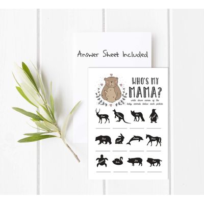 50 Cartões Alfabeto ABC para Bebê com Urso Tema Animal Neutro de Gênero Suprimentos para Festa - Inkdotpot 12,7 Cm × 17,78 Cm / Branco - Quem é Minha Mamãe