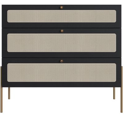 Cômoda Com Pés Metálicos Oslo - Nero