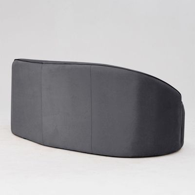 Sofá Curvo Montserrat 150cm 02 Lugares Veludo Cinza Titânio - Nexta Casa