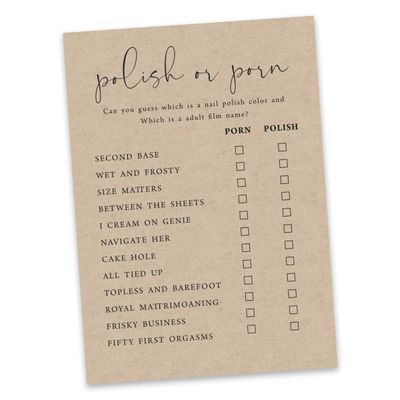 Pacote com 50 Cartões Rústicos de Papel Kraft Quadrados em Branco para Jogos, Chá de Noiva, Despedida de Solteira e Casamento - Inkdotpot 12,7 Cm × 17,78 Cm / Bege - Esmalte ou Filme
