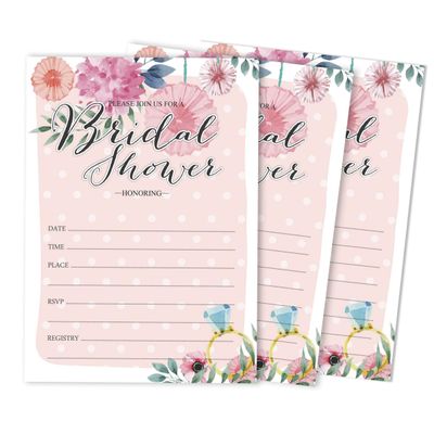 Cartões Florais Quadrados em Branco para Preencher Ideias de Presente para Chá de Noiva e Despedida de Solteira, Pacote com 50 - Inkdotpot 12,7 Cm × 17,78 Cm / Laranja - O Que Tem no Seu Celular