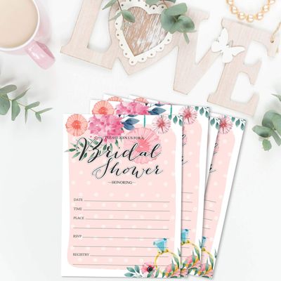 Cartões Florais Quadrados em Branco para Preencher Ideias de Presente para Chá de Noiva e Despedida de Solteira, Pacote com 50 - Inkdotpot 12,7 Cm × 17,78 Cm / Laranja - O Que Tem no Seu Celular