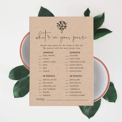 Pacote com 50 Cartões Rústicos de Papel Kraft Quadrados em Branco para Jogos, Chá de Noiva, Despedida de Solteira e Casamento - Inkdotpot 12,7 Cm × 17,78 Cm / Bege - O Que Tem na Sua Bolsa
