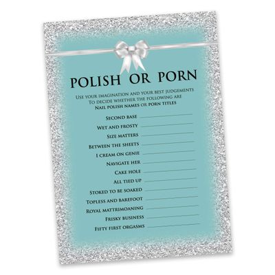 50 Cartões de Jogo Nupciais com Glitter para Chá de Noiva e Despedida de Solteira Atacado, Quadrados em Branco para Preencher - Inkdotpot 12,7 Cm × 17,78 Cm / Azul - Esmalte ou Filme