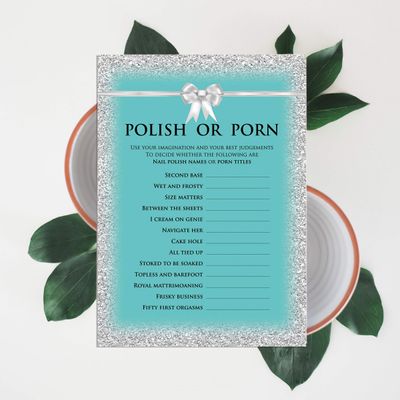 50 Cartões de Jogo Nupciais com Glitter para Chá de Noiva e Despedida de Solteira Atacado, Quadrados em Branco para Preencher - Inkdotpot 12,7 Cm × 17,78 Cm / Azul - Esmalte ou Filme