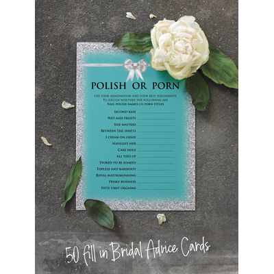 50 Cartões de Jogo Nupciais com Glitter para Chá de Noiva e Despedida de Solteira Atacado, Quadrados em Branco para Preencher - Inkdotpot 12,7 Cm × 17,78 Cm / Azul - Esmalte ou Filme