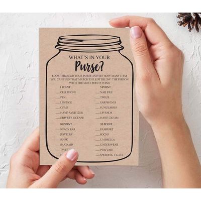 30 Convites em Branco Estilo Pote Mason Kraft Rústico para Chá de Noiva - Inkdotpot 12,7 Cm × 17,78 Cm / Bege - Conjunto de 4