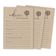 Pacote com 50 Cartões Rústicos de Papel Kraft Quadrados em Branco para Jogos, Chá de Noiva, Despedida de Solteira e Casamento - Inkdotpot 8,89 Cm × 5,08 Cm / Bege - Quantos Beijos?