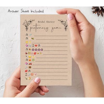 Pacote com 50 Cartões Rústicos de Papel Kraft Quadrados em Branco para Jogos, Chá de Noiva, Despedida de Solteira e Casamento - Inkdotpot 12,7 Cm × 17,78 Cm / Bege - Conjunto de Jogos
