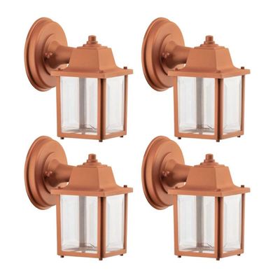 Conjunto 4 Arandelas de Parede Cobre Termoplástico Lâmpada E27 Luminária Decorativa Dital
