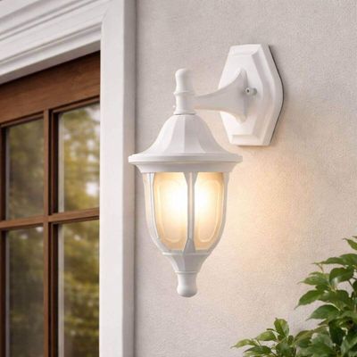 Jogo 8 Arandelas Brancas para Parede Lente Fosca Iluminação Termoplástica Suporte Superior