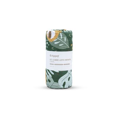 Kit Cobre Leito Casual Kids Solteiro Appel Verde UN / Verde