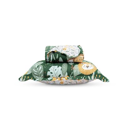 Kit Cobre Leito Casual Kids Solteiro Appel Verde UN / Verde