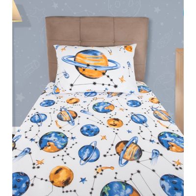 Jogo De Cama Solteiro Joy Doce Vida Branco UN / Branco
