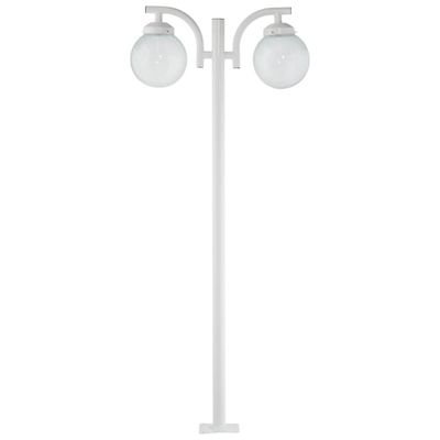 Poste Luminária Externa Iluminação para Jardim 2m Alumínio Branco Lâmpada E27 Global Dital