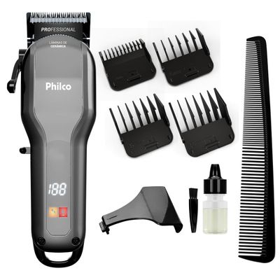 Máquina de Cortar Cabelo Philco 8 Acessórios 10W PCR07 Bivolt