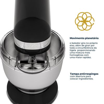 Batedeira Planetária Britânia 4L 3 Batedores BBP70A 127V