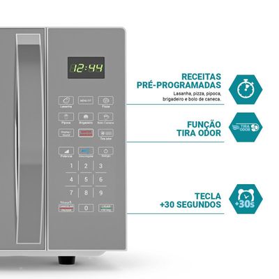 Micro-ondas 28L Philco Pintura Limpa Fácil 1100W PMO30S 220V