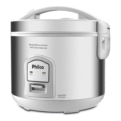 Panela de Arroz Philco 10 Xícaras PH10B Visor Glass Inox 220V