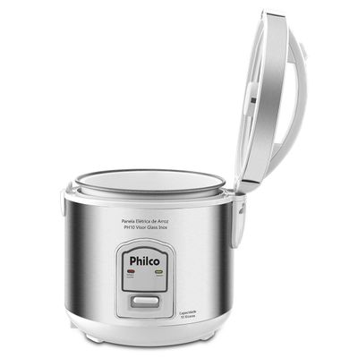 Panela de Arroz Philco 10 Xícaras PH10B Visor Glass Inox 220V