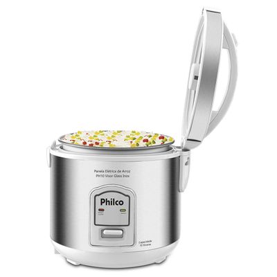 Panela de Arroz Philco 10 Xícaras PH10B Visor Glass Inox 220V