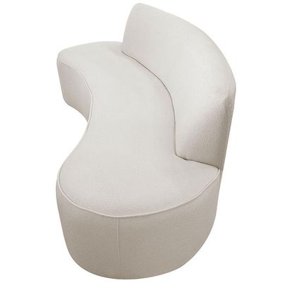 Sofá 03 Lugares 180cm Mônaco Bouclé Off White - Nexta Casa