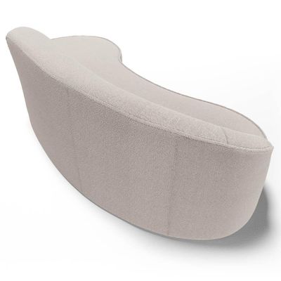 Sofá Living 3 Lugares 260cm Braço Esquerdo Mozart D06 Bouclê Bege - Mpozenato