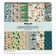 Bloco com 25 Folhas de Papel Scrapbook Textura Camping, Lado Único, Papel Cartão Colorido para Scrapbooking e Cartões - Inkdotpot 15,24 Cm × 15,24 Cm / Multicolorido
